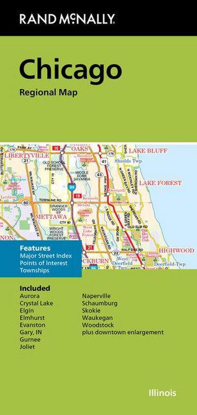 Rand McNally Folded Map: Chicago Regional Map