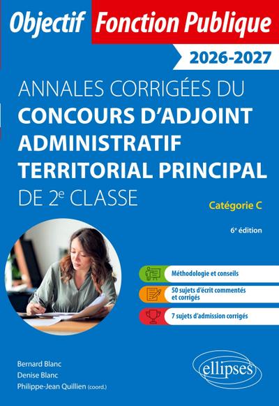 Annales corrigées du concours d’adjoint administratif territorial principal de 2e classe