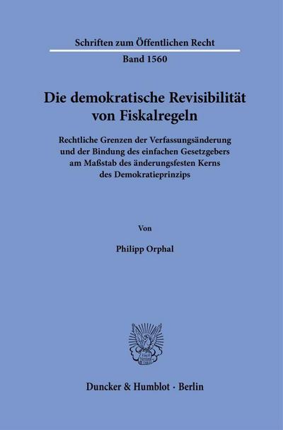 Die demokratische Revisibilität von Fiskalregeln
