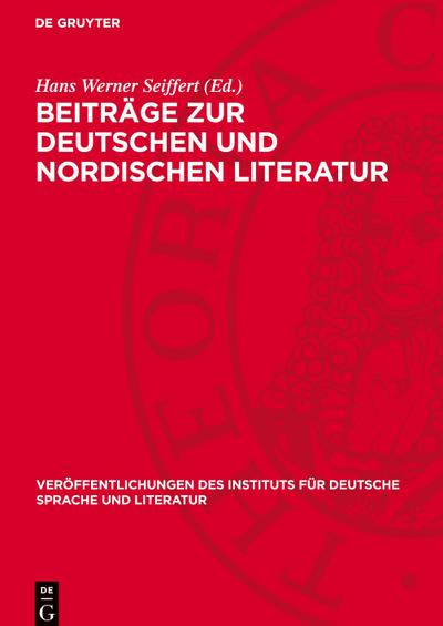 Beiträge zur deutschen und nordischen Literatur