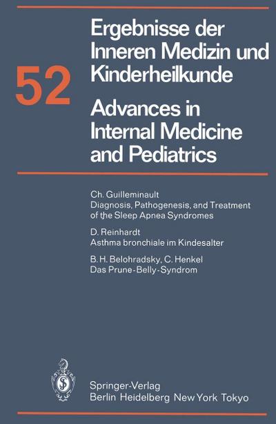 Ergebnisse der Inneren Medizin und Kinderheilkunde / Advances in Internal Medicine and Pediatrics