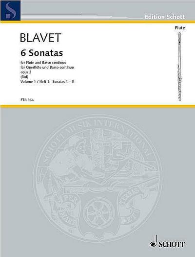 6 Sonaten op.2 Band 1 (Nr.1-3)für Flöte und Bc