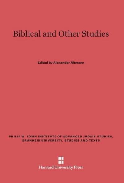 Biblical and Other Studies