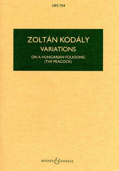 Variatons on a hungarian Folksongfor orchestra