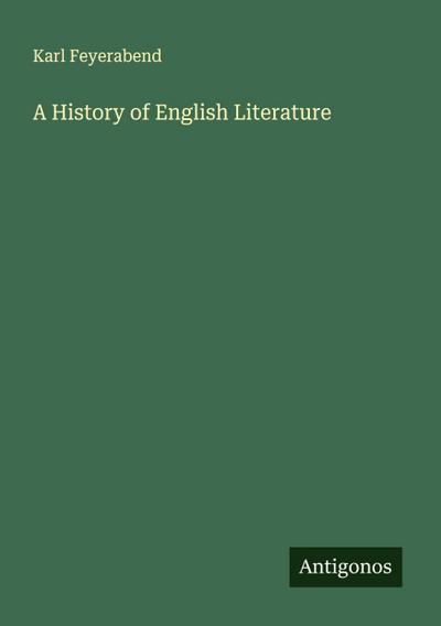 A History of English Literature