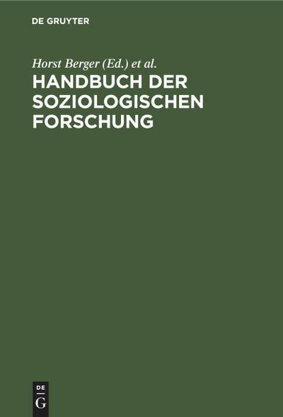 Handbuch der soziologischen Forschung