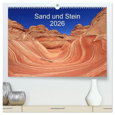 Sand und Stein 2026 (hochwertiger Premium Wandkalender 2026 DIN A2 quer), Kunstdruck in Hochglanz