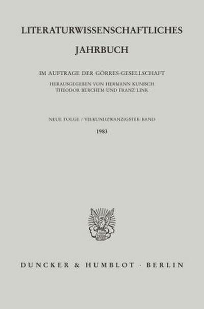 Literaturwissenschaftliches Jahrbuch.