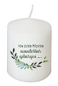 Kerze Von guten Mächten wunderbar geborgen...