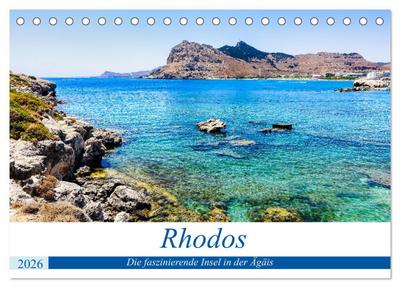 Rhodos - Die faszinierende Insel in der Ägäis (Tischkalender 2026 DIN A5 quer), CALVENDO Monatskalender