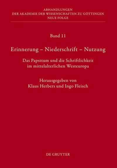 Erinnerung, Niederschrift, Nutzung