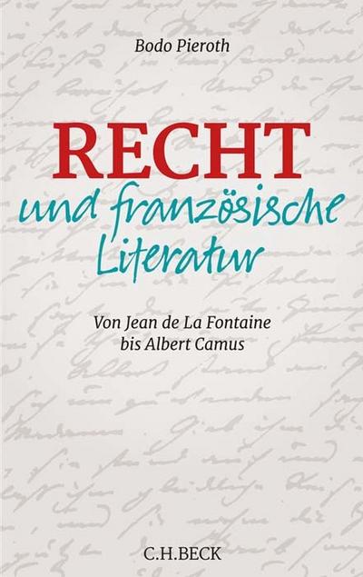 Recht und französische Literatur