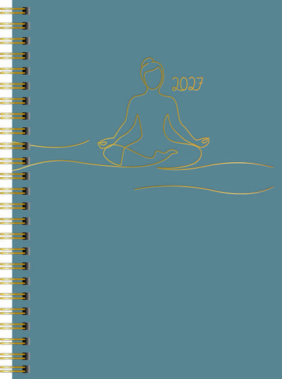 rido/idé 7021407027 Buchkalender Premium Young Line 2027 "Yoga" A5, Papier