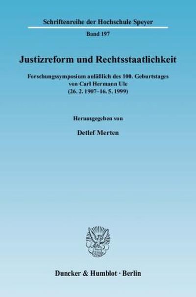 Justizreform und Rechtsstaatlichkeit.