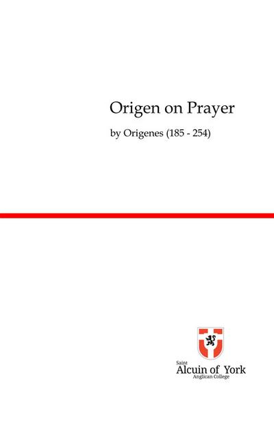 Origen on Prayer