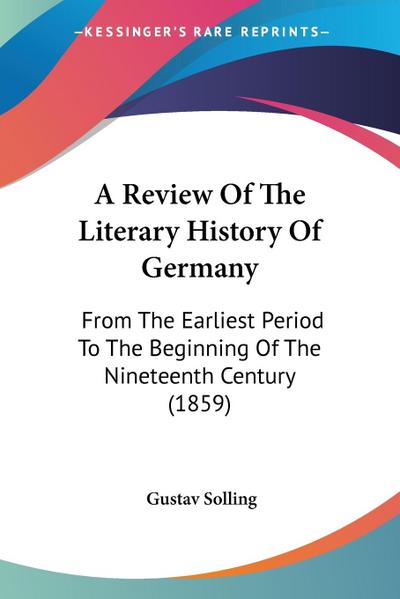 A Review Of The Literary History Of Germany