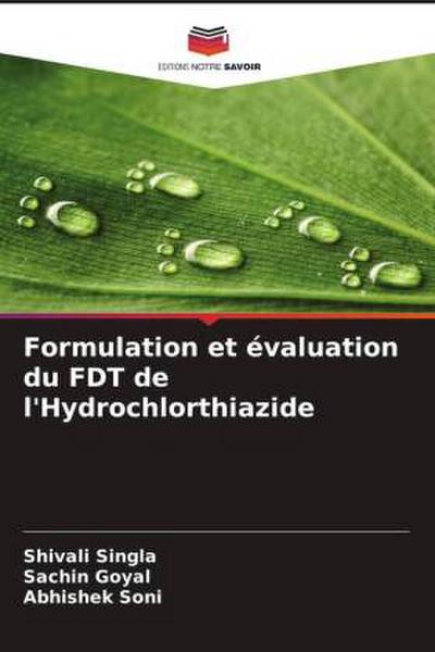 Formulation et évaluation du FDT de l’Hydrochlorthiazide