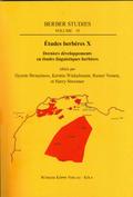 Études berbères X – Derniers développements en études linguistiques berbéres: Actes du « 10. Bayreuth-Frankfurt-Leidener Kolloquium zur Berberologie », Bayreuth, 11-12 octobre 2018 (Berber Studies)