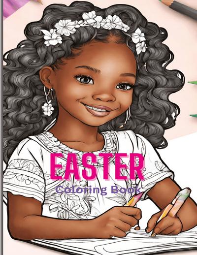 Easter Coloring Book for African American Girls