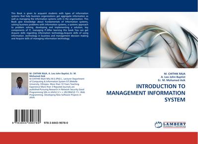 INTRODUCTION TO MANAGEMENT INFORMATION SYSTEM