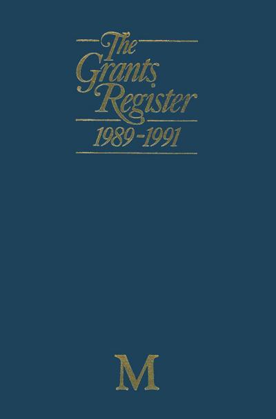 The Grants Register 1989¿1991