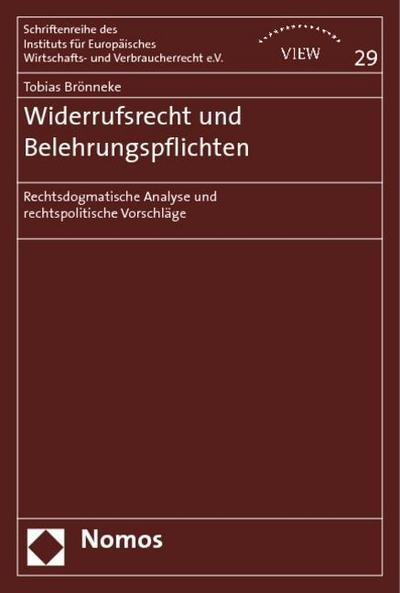 Widerrufsrecht und Belehrungspflichten