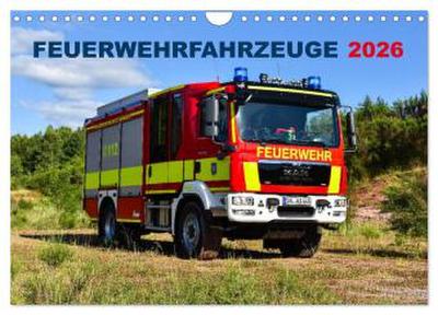 Feuerwehrfahrzeuge (Wandkalender 2026 DIN A4 quer), CALVENDO Monatskalender