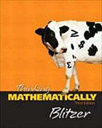 Thinking Mathematically [Gebundene Ausgabe] by Blitzer, Robert F.