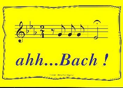 Postkarte, GELB  Ahh... Bach (10er Pack)