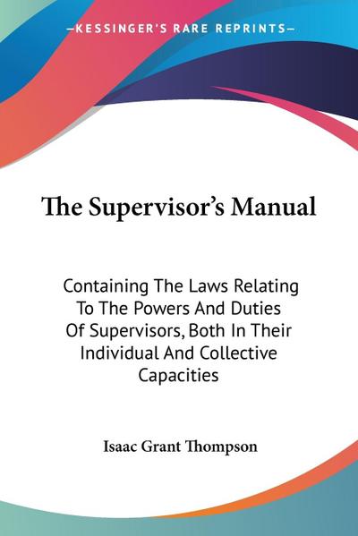 The Supervisor’s Manual
