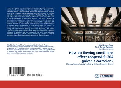 How do flowing conditions affect copper/AISI 304 galvanic corrosion?
