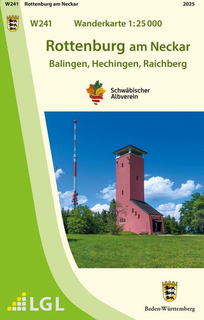 Rottenburg am Neckar 1:25 000 Wanderkarte