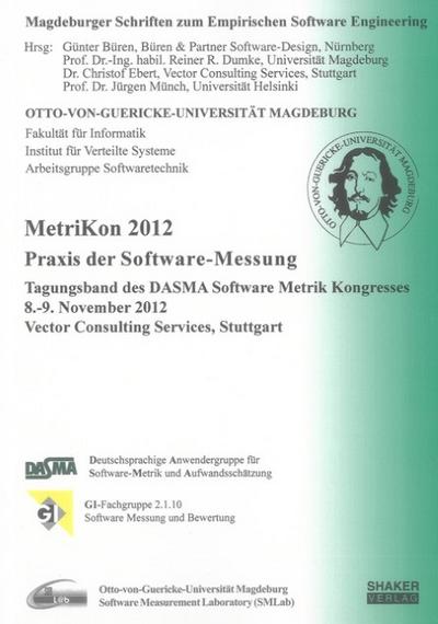 MetriKon 2012 - Praxis der Software-Messung