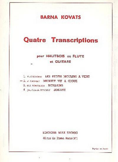 Menuet vif et gigue für Oboe(Flöte) und Gitarre