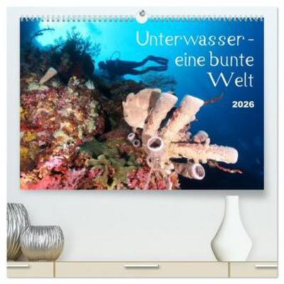 Unterwasser - eine bunte Welt (hochwertiger Premium Wandkalender 2026 DIN A2 quer), Kunstdruck in Hochglanz