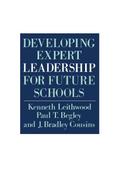 Developing Expert Leadership For Future Schools