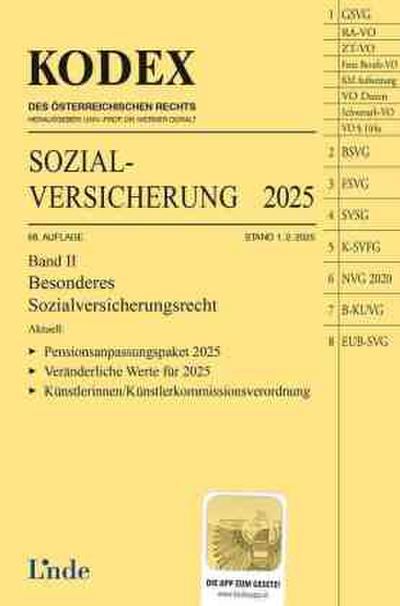 KODEX Sozialversicherung 2025, Band II