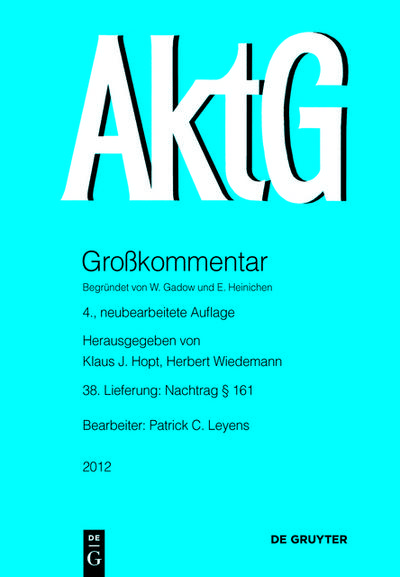 Nachtrag § 161