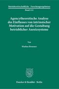 Agencytheoretische Analyse des Einflusses von intrinsischer Motivation auf die Gestaltung betrieblicher Anreizsysteme.