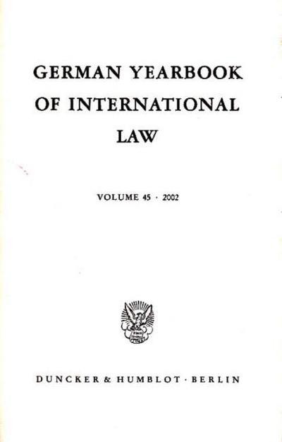 German Yearbook of International Law - Jahrbuch für Internationales Recht.