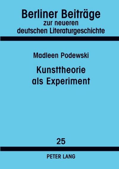 Kunsttheorie als Experiment