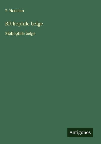 Bibliophile belge