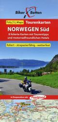 Norwegen Süd 1 : 600 000. 8 folierte Karten mit Tourentipps und motorradfreundlichen Hotels