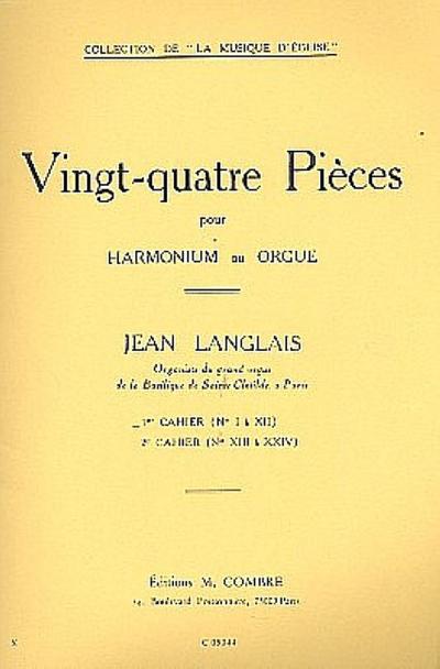 24 pièces vol.1 (nos.1-12)pour harmonium (orgue)