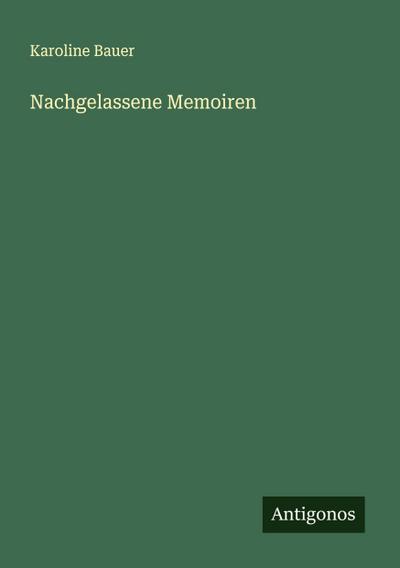 Nachgelassene Memoiren