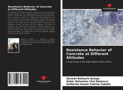 Resistance Behavior of Concrete at Different Altitudes