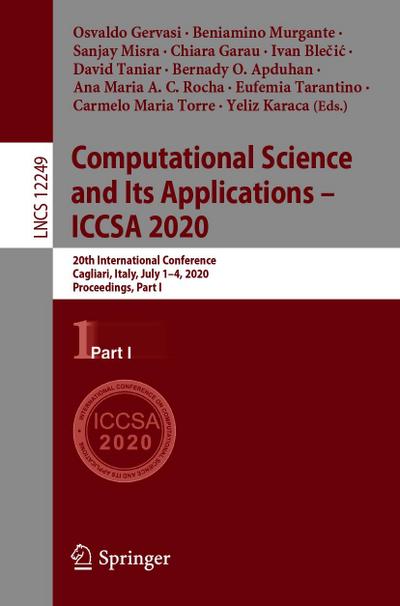Computational Science and Its Applications - ICCSA 2020