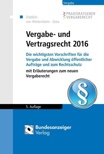 Vergabe- und Vertragsrecht 2016