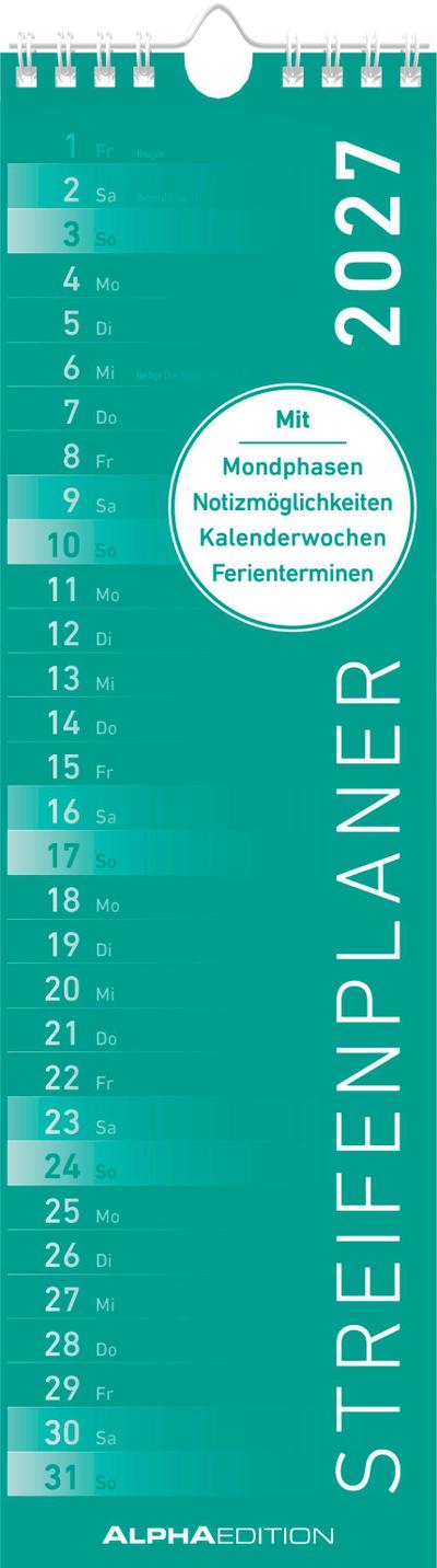 Streifenplaner Mini MINT 2027