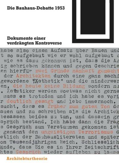 Die Bauhaus-Debatte 1953